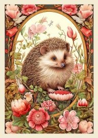 Postcard Gwenaëlle Trolez Créations - Hérisson (hedgehog)