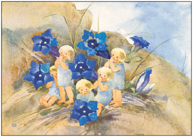 Postcard Mili Weber - Gentian