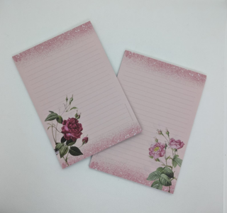 A5 Notepad Roses - by StationeryParlor