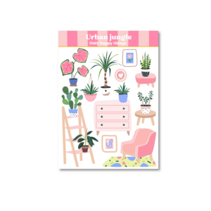 A6 Stickersheet Urban jungle - Only Happy Things