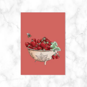 Postcard Strawberries by Kaartstudio
