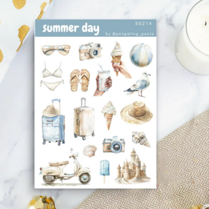 Summer Day Sticker Sheet by Penpaling Paula