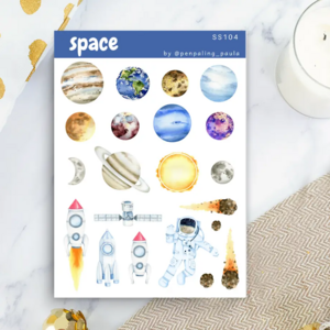 Space Sticker Sheet by Penpaling Paula