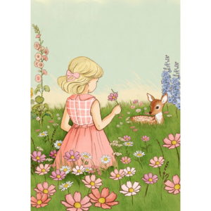 Postcard Belle and Boo | ​​​​​​​Flower Field Girl