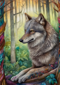 Animals of the Forest: Wolf | Postcard Fripperies