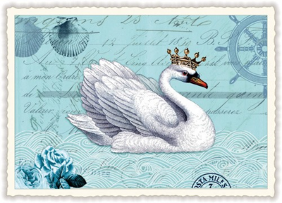 PK 489 Tausendschön Postcard | Swan