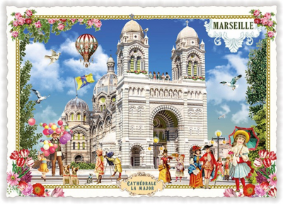 PK 1153 Tausendschön Postcard | La France - Marseille, La Cathédrale la Major