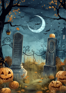 Sweet Halloween: Begraafplaats | Postcard Fripperies