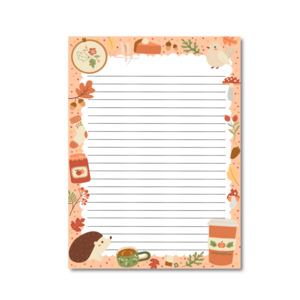 A5 Cozy Fall Notepad - Double Sided - by Only Happy Things