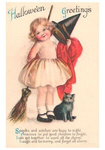 Victorian Halloween Postcard | A.N.B. - Halloween greetings