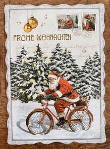 No. 69 Auguri by Barbara Behr Postcard | Frohe Weihnachten - Santa