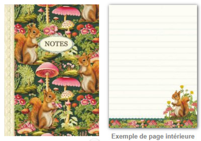 Illustrated little notebook Gwenaëlle Trolez Créations - Squirrel