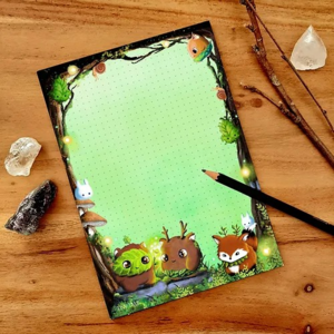 A5 Süsse Waldgeister Notepad - by TinyTami