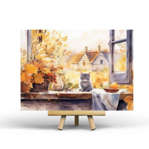 Postcard Autumn Window by Penpaling Paula