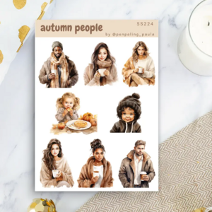 Autumn People Sticker Sheet by Penpaling Paula