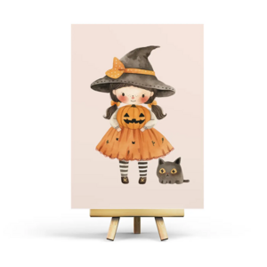 Postcard Witch & Cat by Penpaling Paula