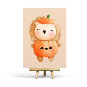 Postcard Halloween Lion by Penpaling Paula