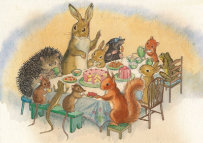 Postcard Molly Brett | Dumpy’s Tea Party