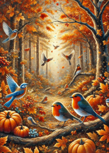 Autumn Season: Vogels | Postcard Fripperies