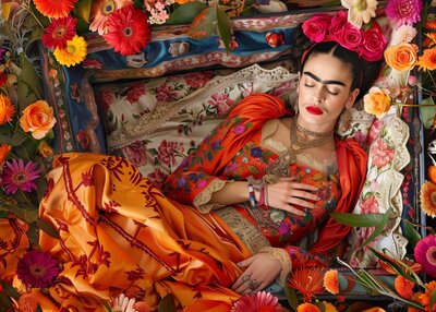 Frida Kahlo: Laying Down | Postcard Fripperies