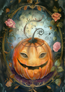 Halloween Characters: Pumpkin | Postcard Fripperies