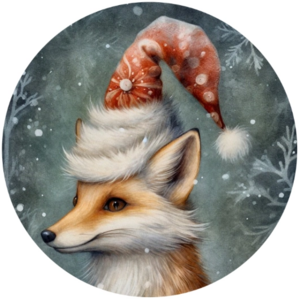 10x Sticker Mystical Christmas Animals: Vos 