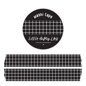 Black Grid Washi Tape - Little Lefty Lou 