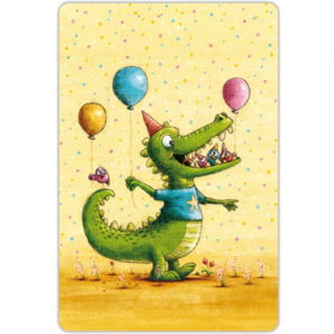 Frank Daenen Postcard | BIRTHDAY CROCODILE