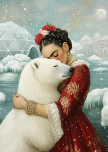 Frida Kahlo: Polar Bear | Postcard Fripperies