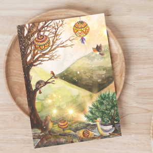 Postcard Romyillustrations - Haas met de eend