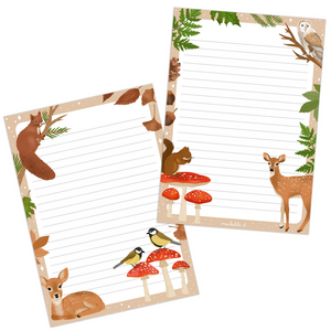 A5 Double Sided Notepad by muchable - Autumn Animals