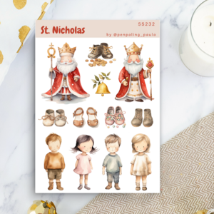 St Nicholas Sticker Sheet by Penpaling Paula