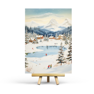 Postcard Winter Lake by Penpaling Paula