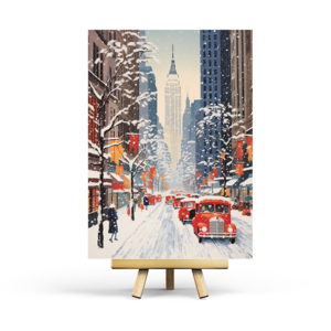 Postcard Snowy City by Penpaling Paula