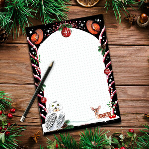 A5 Christmas Notepad Let it snow - by TinyTami