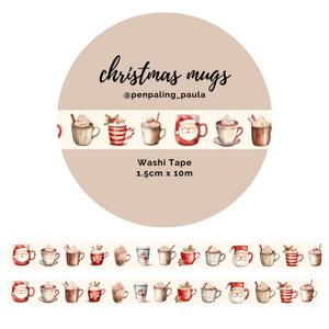 Washi Tape Christmas Mugs by Penpaling Paula