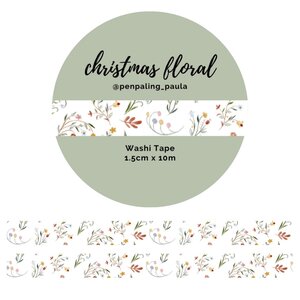 Washi Tape Christmas Floral by Penpaling Paula