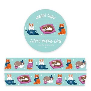 Winter Cats Washi Tape - Little Lefty Lou 