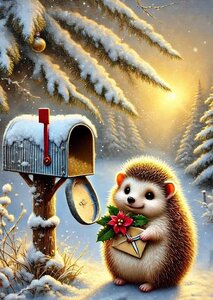 Winter Mail: Hedgehog | Postcard Fripperies