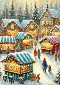 Winter Village: Christmas Market | Postcard Fripperies