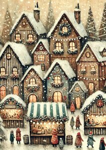 Winter Village: Cosy Village | Postcard Fripperies