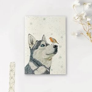 Postcard Art by Meer | Husky