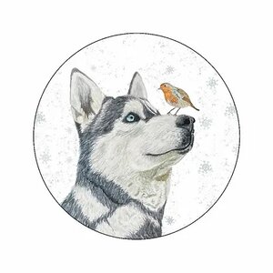 6x Sticker Husky by Art by Meer