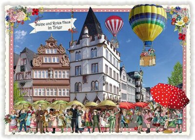 PK 670 Tausendschön Postcard | Trier, Steipe und Rotes Haus