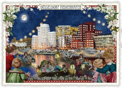 PK 880 Tausendschön Postcard | Weihnachten – Medienhafen, Düsseldorf