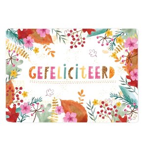 The Lemonbird Postcard | autumn flowers gefeliciteerd