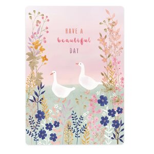 The Lemonbird Postcard | two geese have a beautiful day