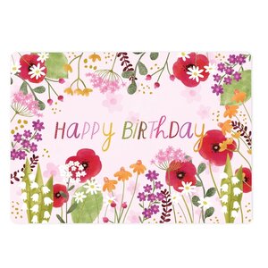 The Lemonbird Postcard | Happy Birthday bloemen