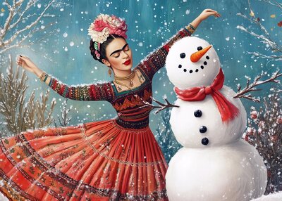 Frida Kahlo: Snow Dance | Postcard Fripperies