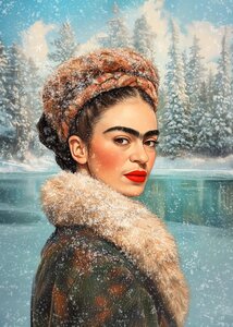 Frida Kahlo: Winter Glow | Postcard Fripperies